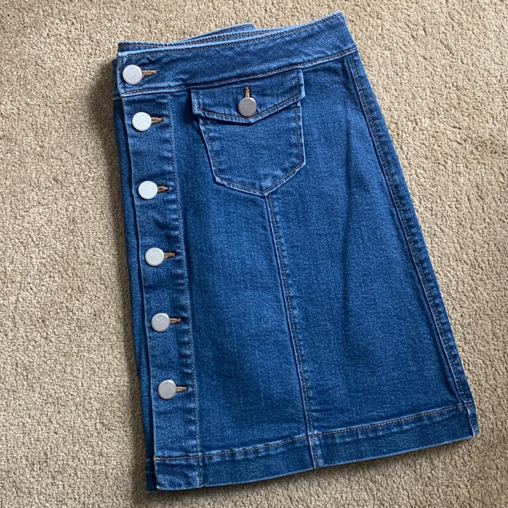 Loft Denim Skirt - Picture 2 of 10